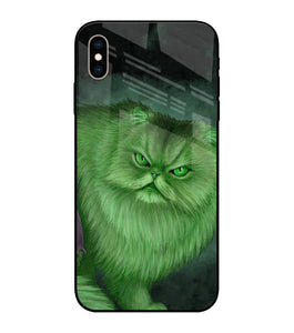 Hulk Cat iPhone XS Max Glass Cover