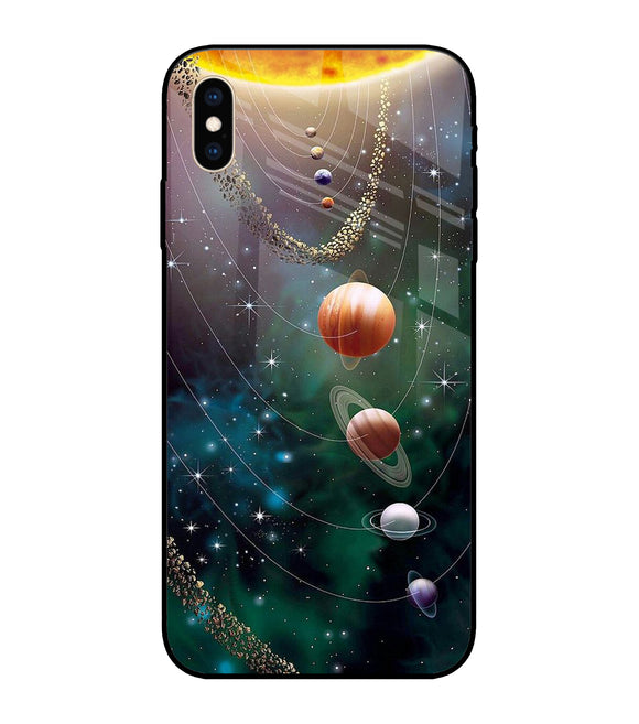 Solar System Art iPhone XS Max Glass Cover