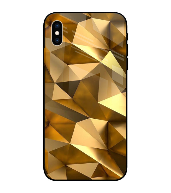 Golden Poly Art iPhone XS Max Glass Cover
