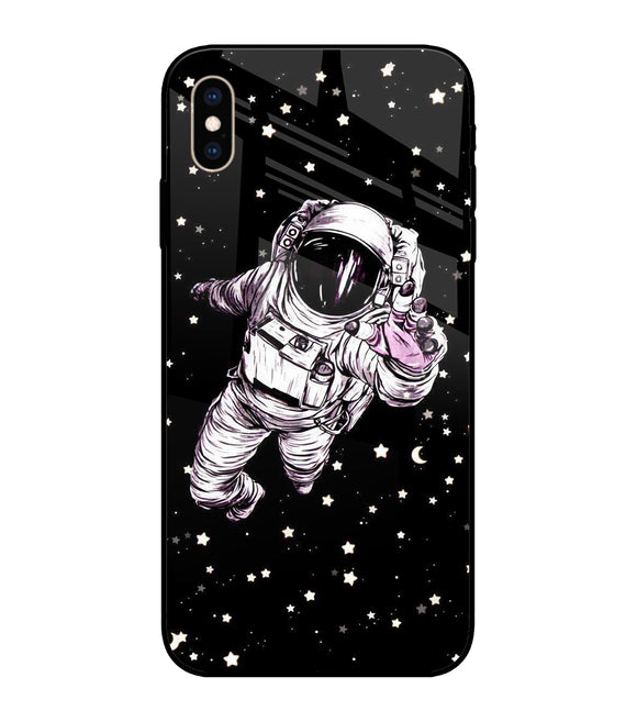 Astronaut On Space iPhone XS Max Glass Cover