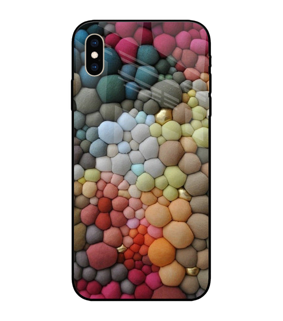 Colorful Balls Rug iPhone XS Max Glass Cover
