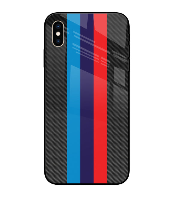 BMW Stripes Pattern iPhone XS Max Glass Cover