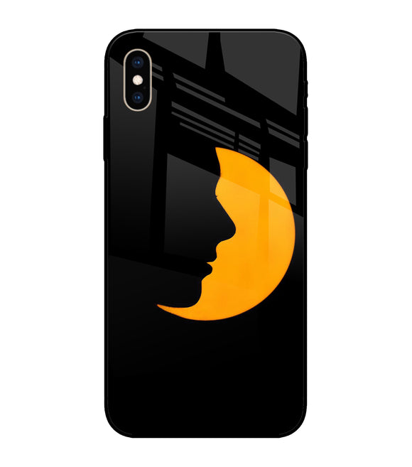Moon Face iPhone XS Max Glass Cover