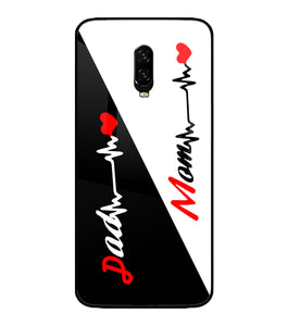 Dad Mom Heartline Oneplus 7 Glass Cover