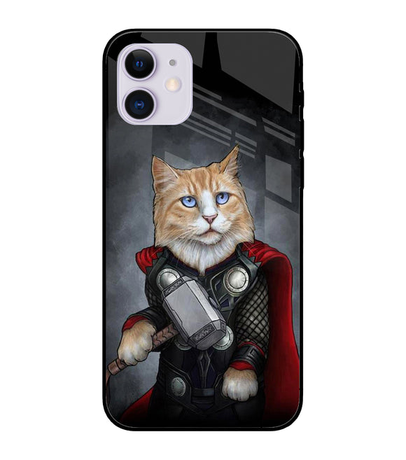 Thor Cat iPhone 11 Glass Cover