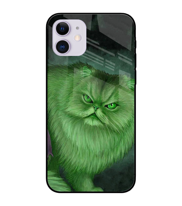 Hulk Cat iPhone 11 Glass Cover