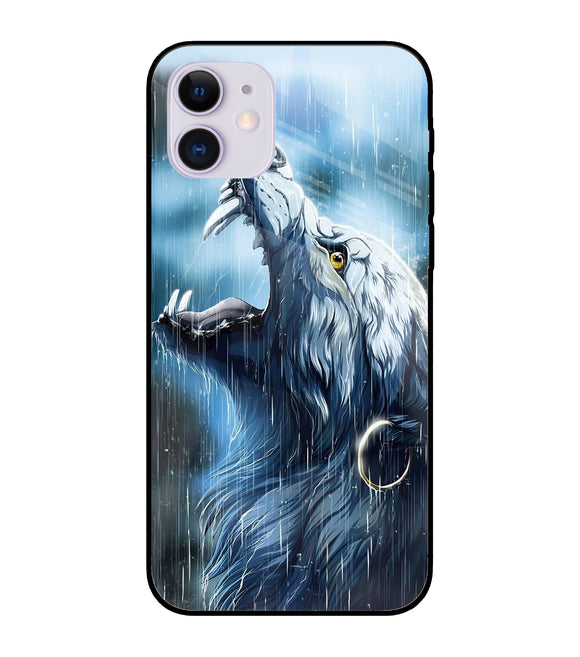 Wolf in Rain iPhone 11 Glass Cover