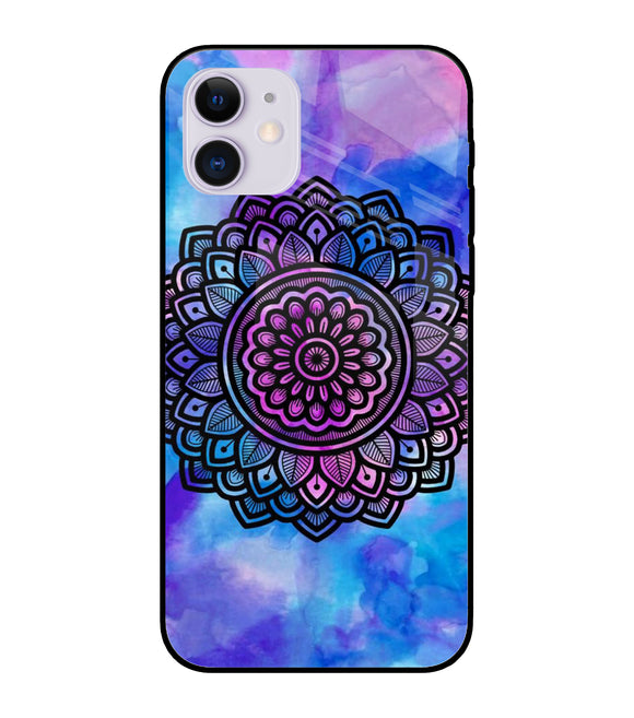 Mandala Water Color Art iPhone 11 Glass Cover