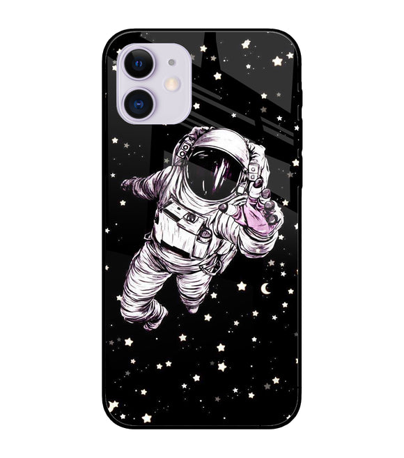 Astronaut On Space iPhone 11 Glass Cover