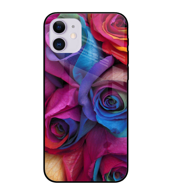 Colorful Roses iPhone 11 Glass Cover