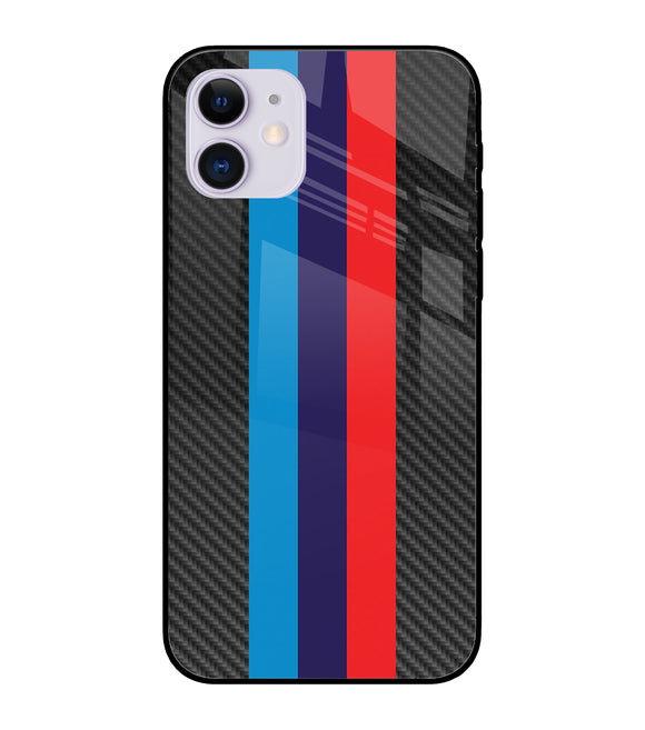 BMW Stripes Pattern iPhone 11 Glass Cover