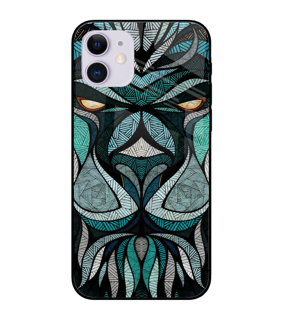 Lion Tattoo Art iPhone 11 Glass Cover