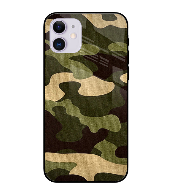 Camouflage Canvas iPhone 11 Glass Cover
