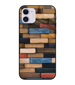 Colorful Wooden Bricks iPhone 11 Glass Cover