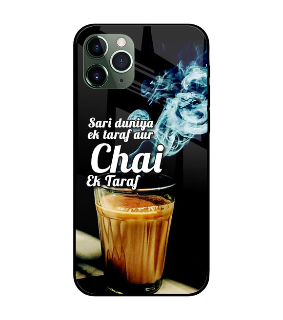 Chai Ek Taraf Quote iPhone 11 Pro Glass Cover