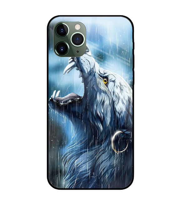 Wolf in Rain iPhone 11 Pro Glass Cover