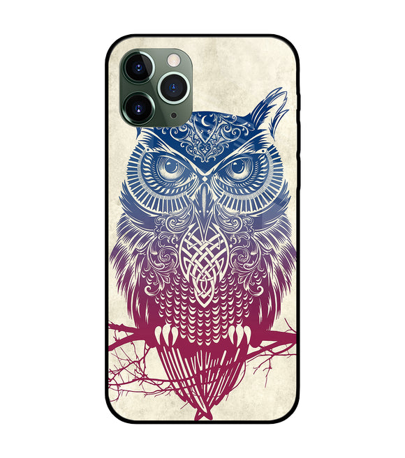 Owl Drill Paint iPhone 11 Pro Glass Cover
