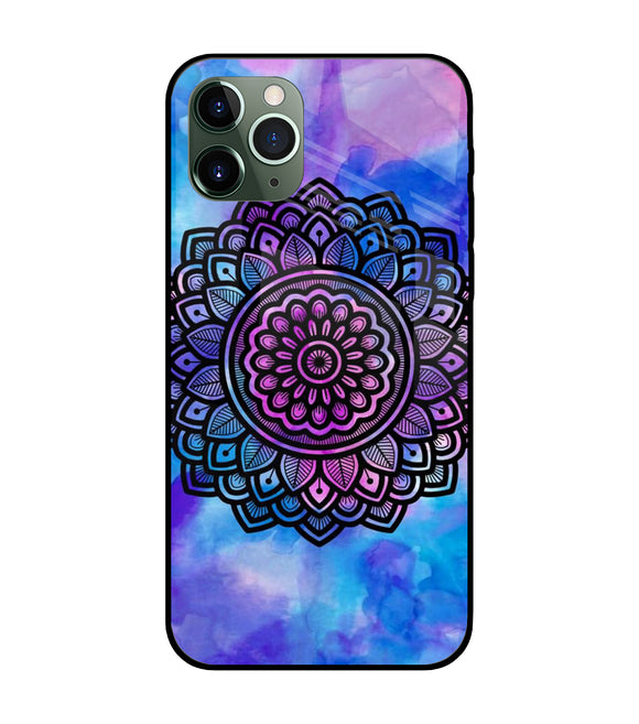 Mandala Water Color Art iPhone 11 Pro Glass Cover