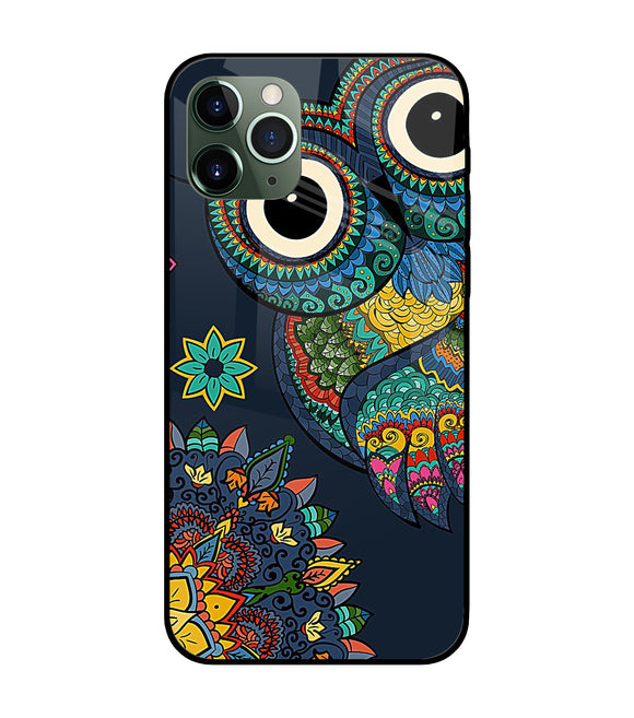 Abstract Owl Art iPhone 11 Pro Glass Cover