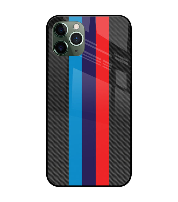 BMW Stripes Pattern iPhone 11 Pro Glass Cover