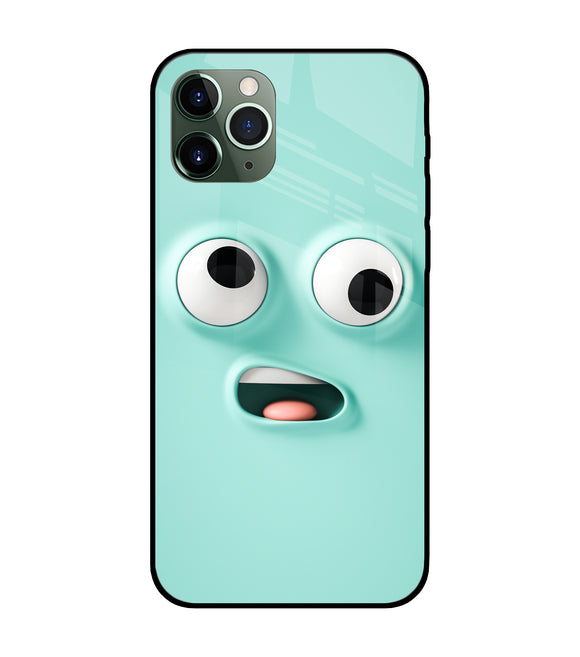 Silly Face Cartoon iPhone 11 Pro Glass Cover