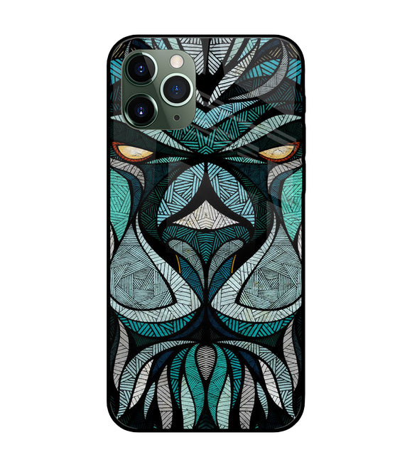 Lion Tattoo Art iPhone 11 Pro Glass Cover