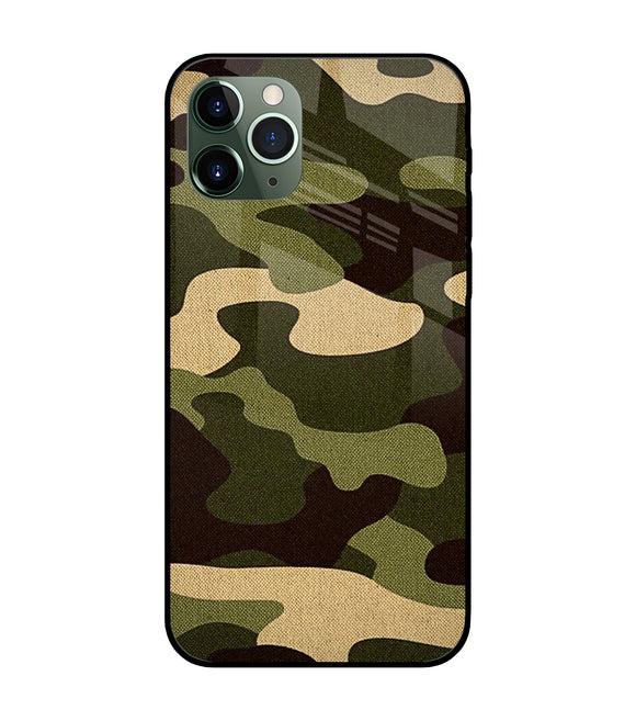Camouflage Canvas iPhone 11 Pro Glass Cover