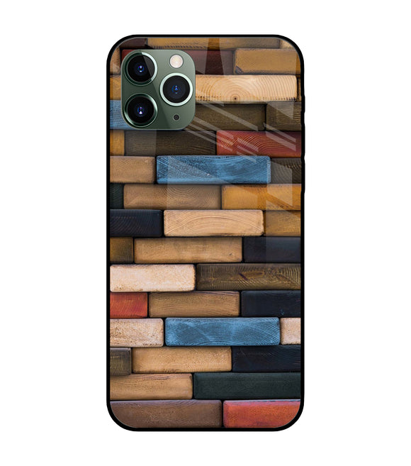 Colorful Wooden Bricks iPhone 11 Pro Glass Cover