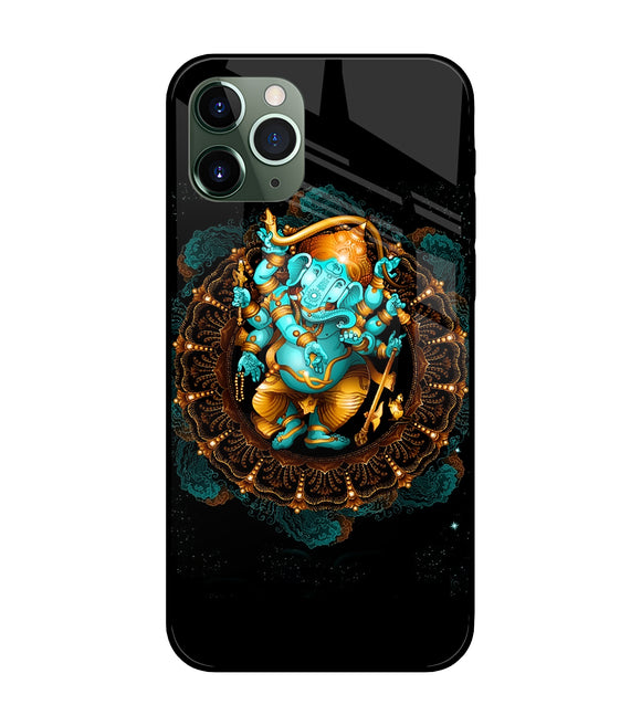 Lord Ganesha Art iPhone 11 Pro Glass Cover