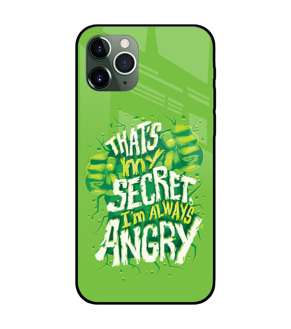 Hulk Smash Quote iPhone 11 Pro Max Glass Cover