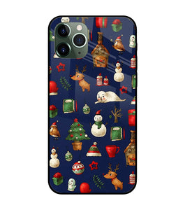 Canvas Christmas Print iPhone 11 Pro Max Glass Cover