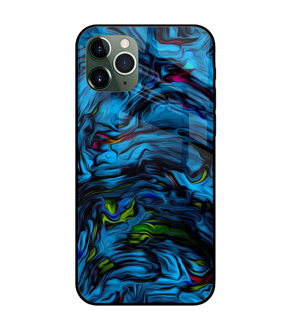 Dark Blue Abstract iPhone 11 Pro Max Glass Cover
