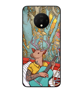 Deer Doodle Art Oneplus 7T Glass Cover