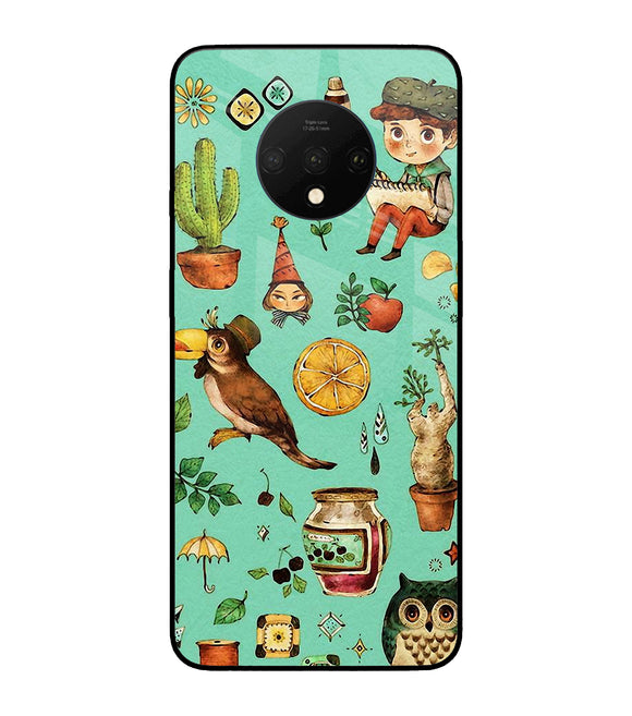 Vintage Art Oneplus 7T Glass Cover