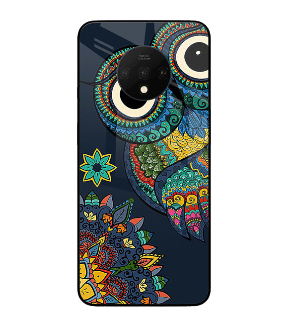 Abstract Owl Art Oneplus 7T Glass Cover