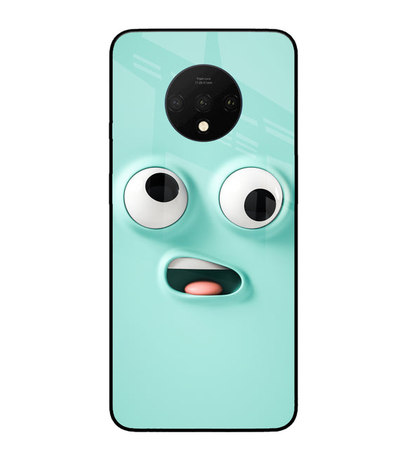 Silly Face Cartoon Oneplus 7T Glass Cover