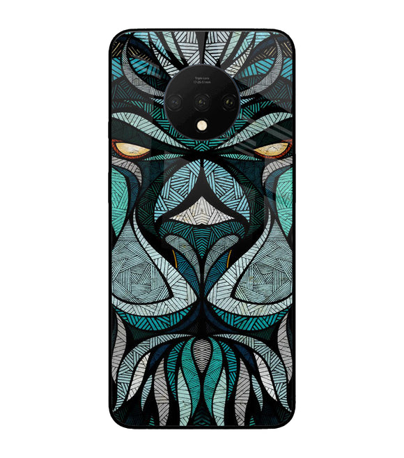 Lion Tattoo Art Oneplus 7T Glass Cover