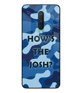 Camouflage Blue Oneplus 8 Glass Cover