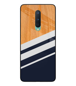 Black And White Wooden Oneplus 8 Glass Cover