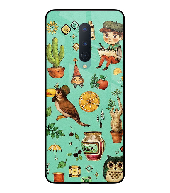 Vintage Art Oneplus 8 Glass Cover