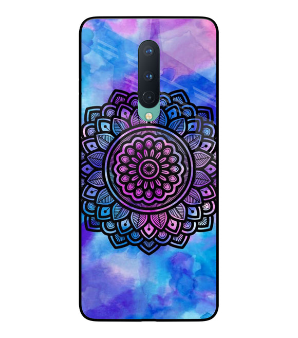 Mandala Water Color Art Oneplus 8 Glass Cover