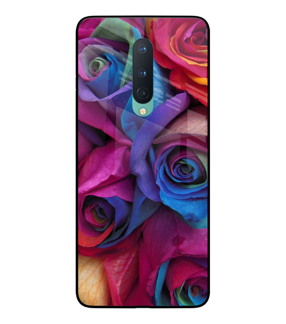 Colorful Roses Oneplus 8 Glass Cover