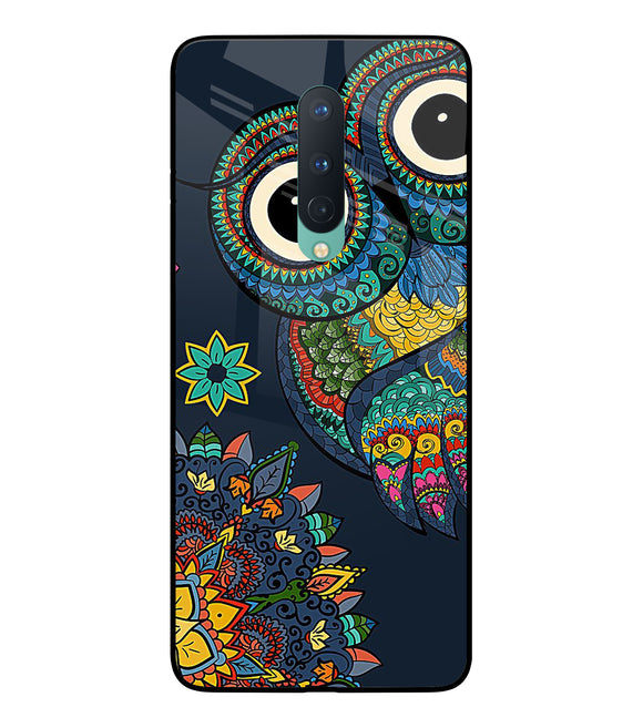 Abstract Owl Art Oneplus 8 Glass Cover