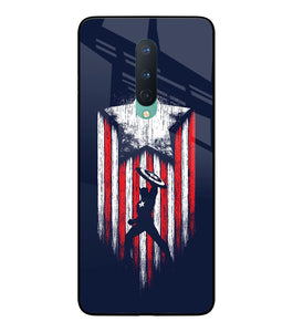 Captain America Marvel Art Oneplus 8 Glass Cover