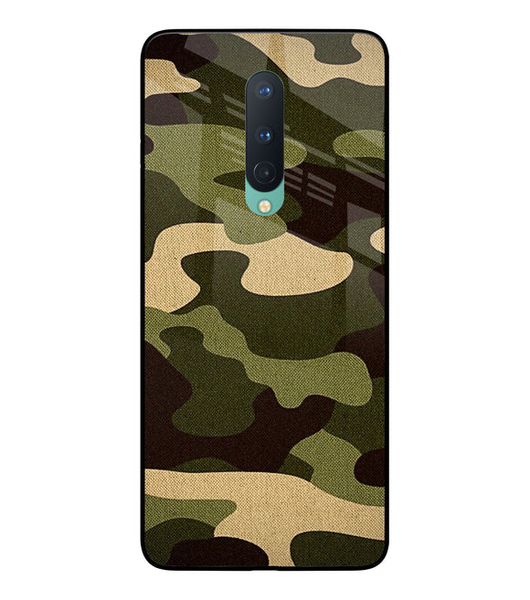 Camouflage Canvas Oneplus 8 Glass Cover