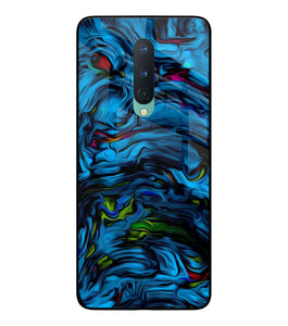 Dark Blue Abstract Oneplus 8 Glass Cover