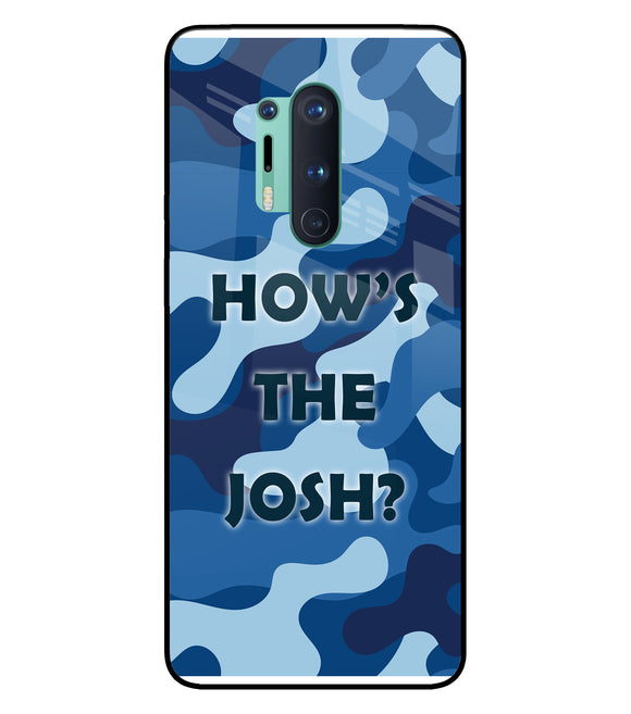 Camouflage Blue Oneplus 8 Pro Glass Cover