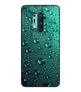 Green Water Drops Oneplus 8 Pro Glass Cover