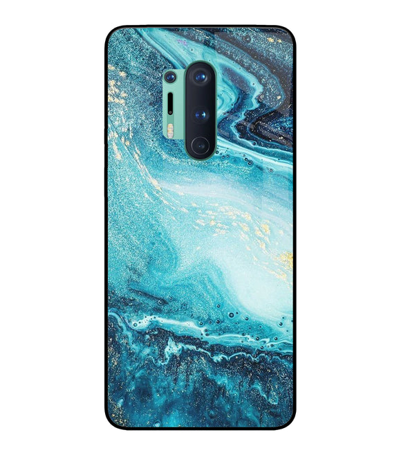 Blue Glitter Marble Oneplus 8 Pro Glass Cover