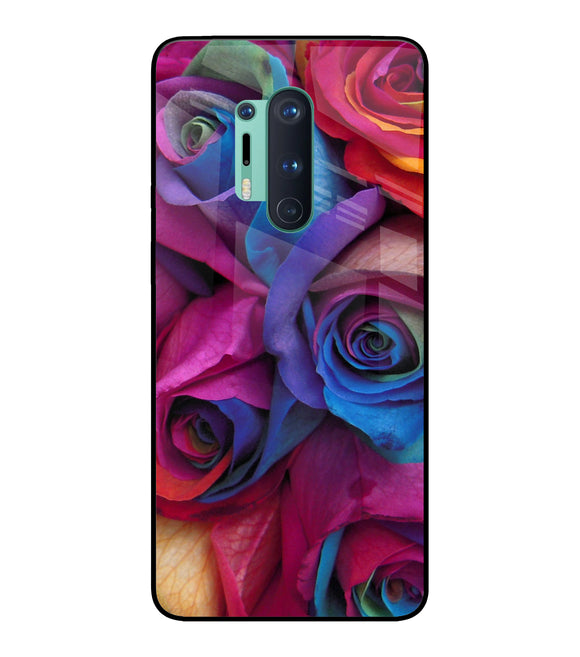Colorful Roses Oneplus 8 Pro Glass Cover